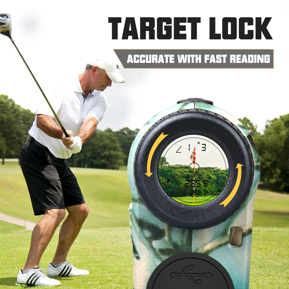 REVASRI Laser Rangefinder 1000M Hunting Range Finder with Rechargeable Battery Outdoor Target Acquisition Technology Monocular