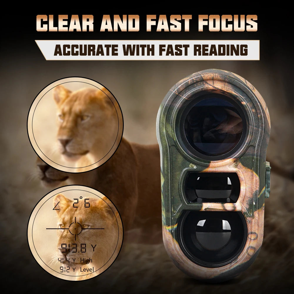 REVASRI Laser Rangefinder 1000M Hunting Range Finder with Rechargeable Battery Outdoor Target Acquisition Technology Monocular