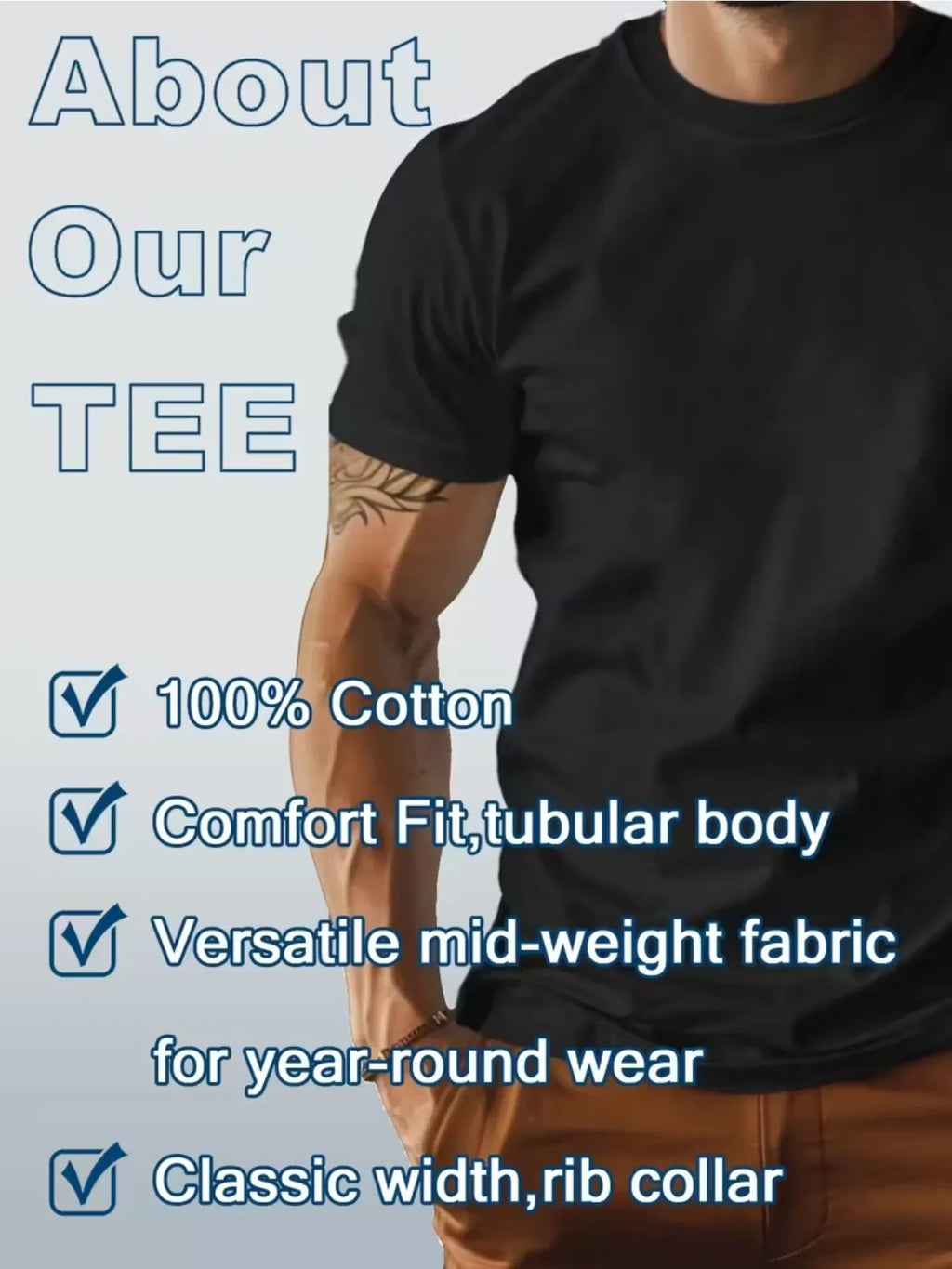 Summer 2025 New Brand Luxury Letter Pattern Printed Men's 100% Pure Cotton Short Sleeve Round Neck T-shirt