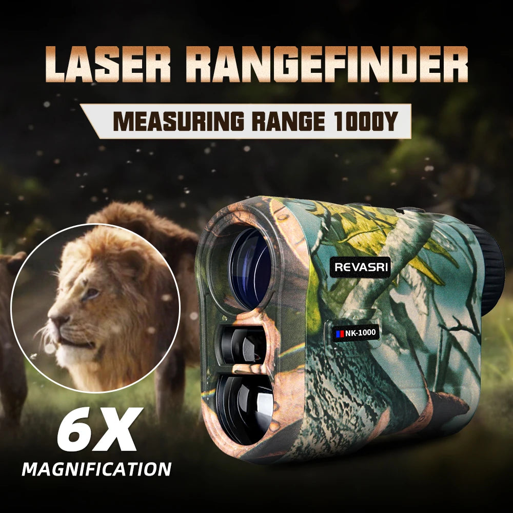 REVASRI Laser Rangefinder 1000M Hunting Range Finder with Rechargeable Battery Outdoor Target Acquisition Technology Monocular